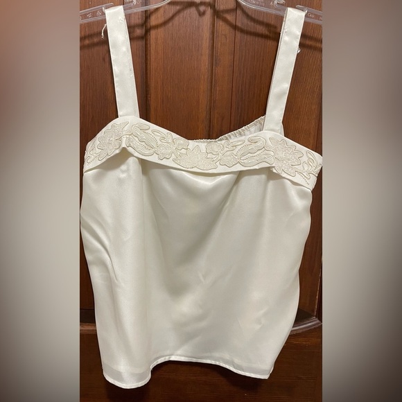 Nolan Miller white Embroidered beaded Women's Jacket with matching tank size 16 - Picture 3 of 11